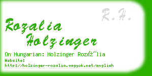 rozalia holzinger business card